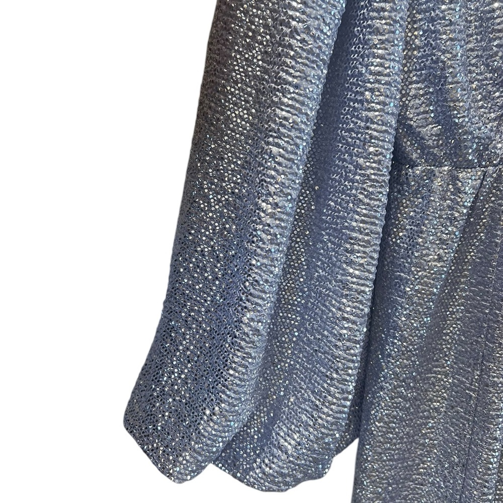 Show Me Your MuMu Shimmering Blue Midi Dress - Picture 4 of 8
